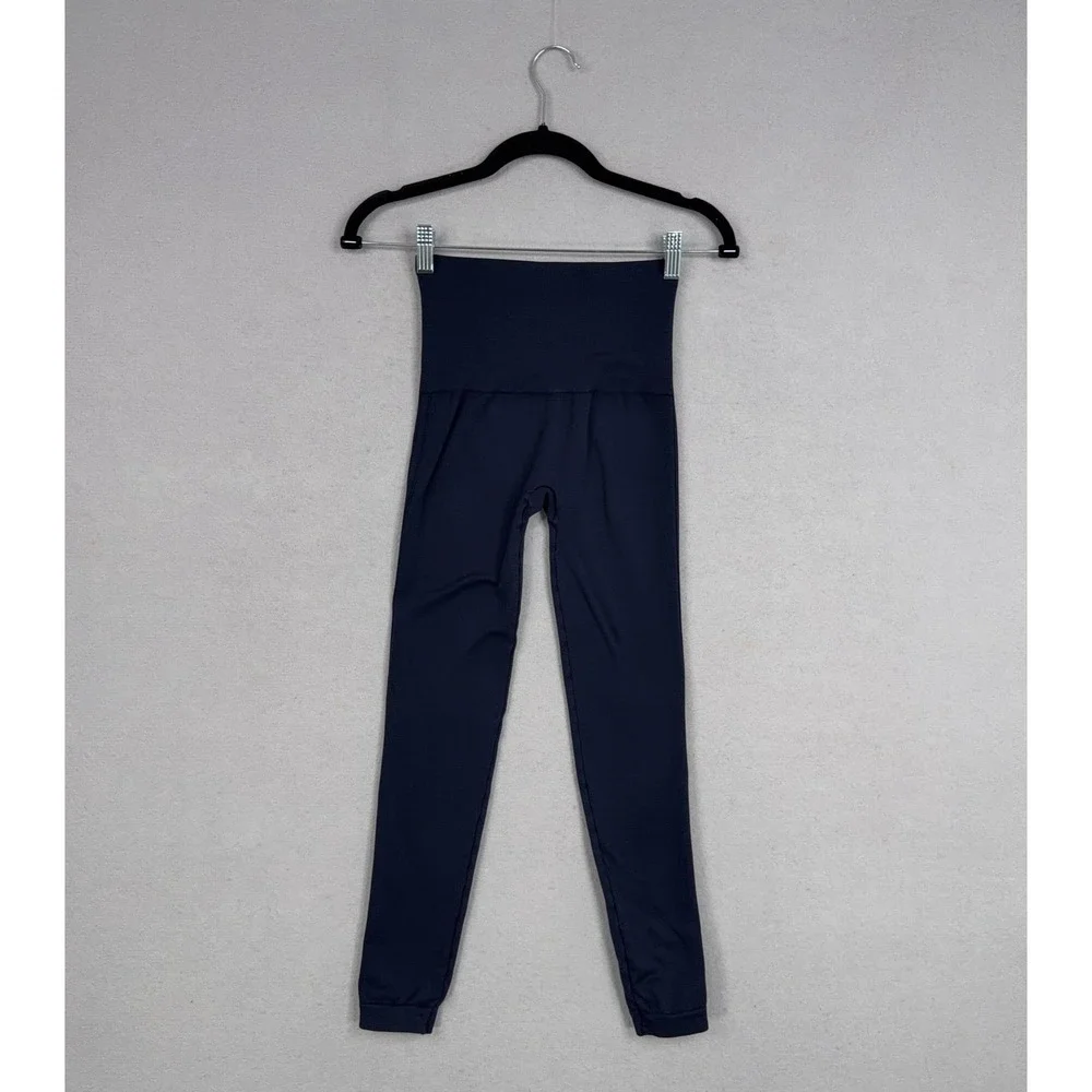 Spanx Leggings Pants Womens Small Navy High Waist Shaping Tummy Control - Picture 5 of 14